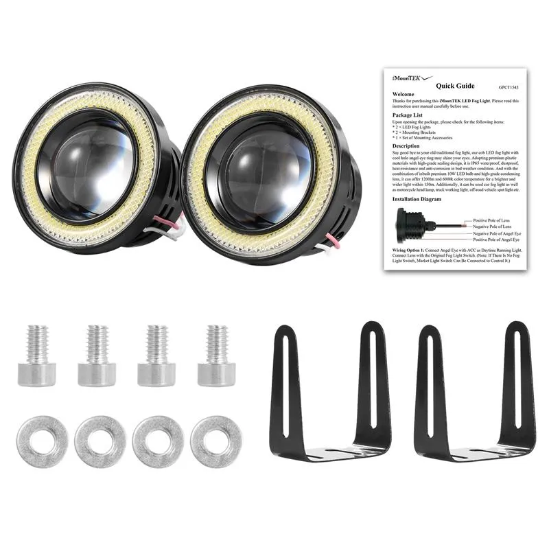 2-Piece: 2.5" Auto COB LED Fog Light