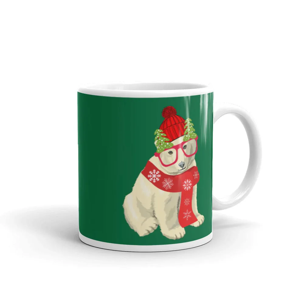 Adorable Polar Bear Christmas Mug, Perfect Holiday Gift, lioness-love