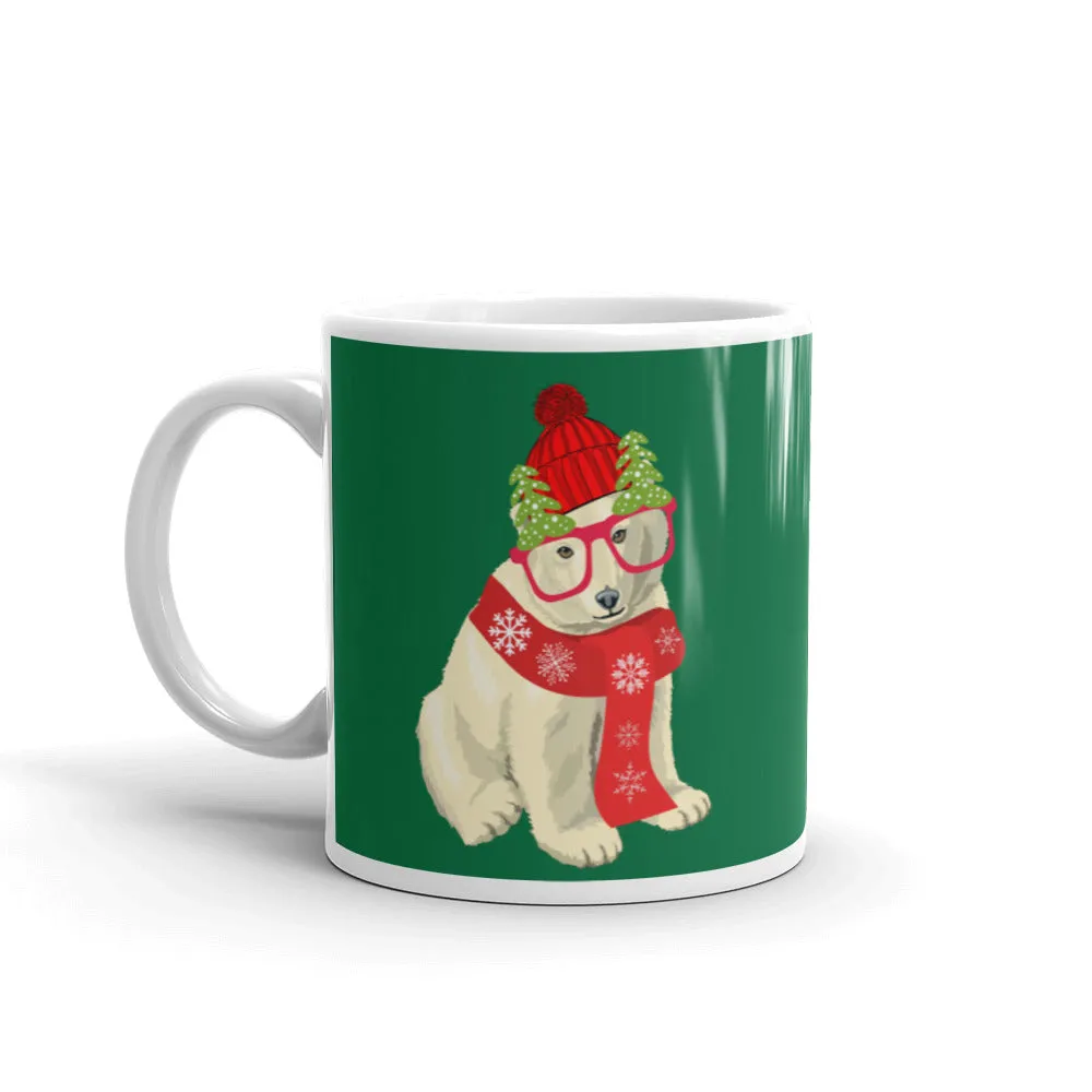 Adorable Polar Bear Christmas Mug, Perfect Holiday Gift, lioness-love