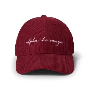 Alpha Chi Omega Baseball Hat - Embroidered ACO Logo Baseball Cap