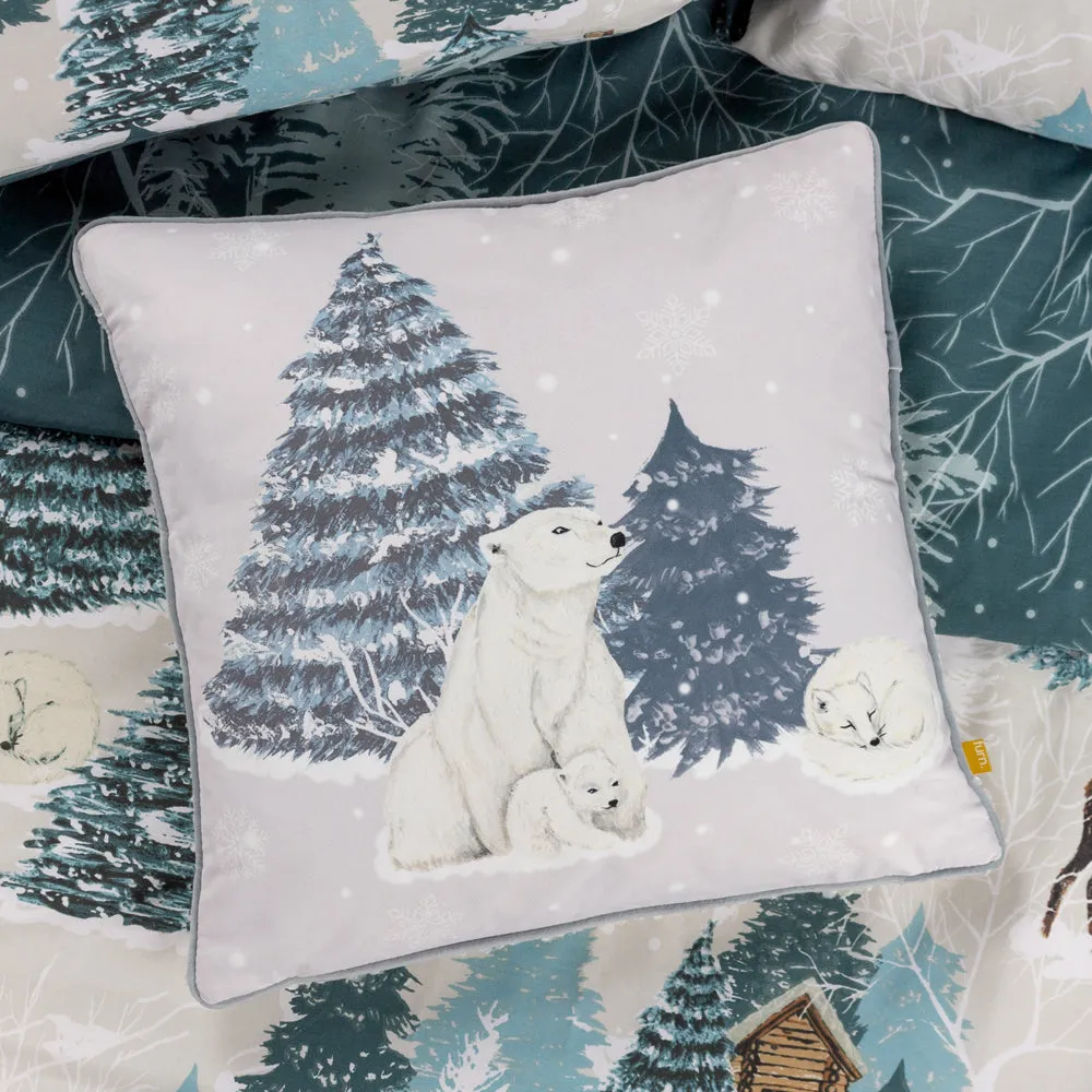 Arcticus Arctic Animal Cushion Blue