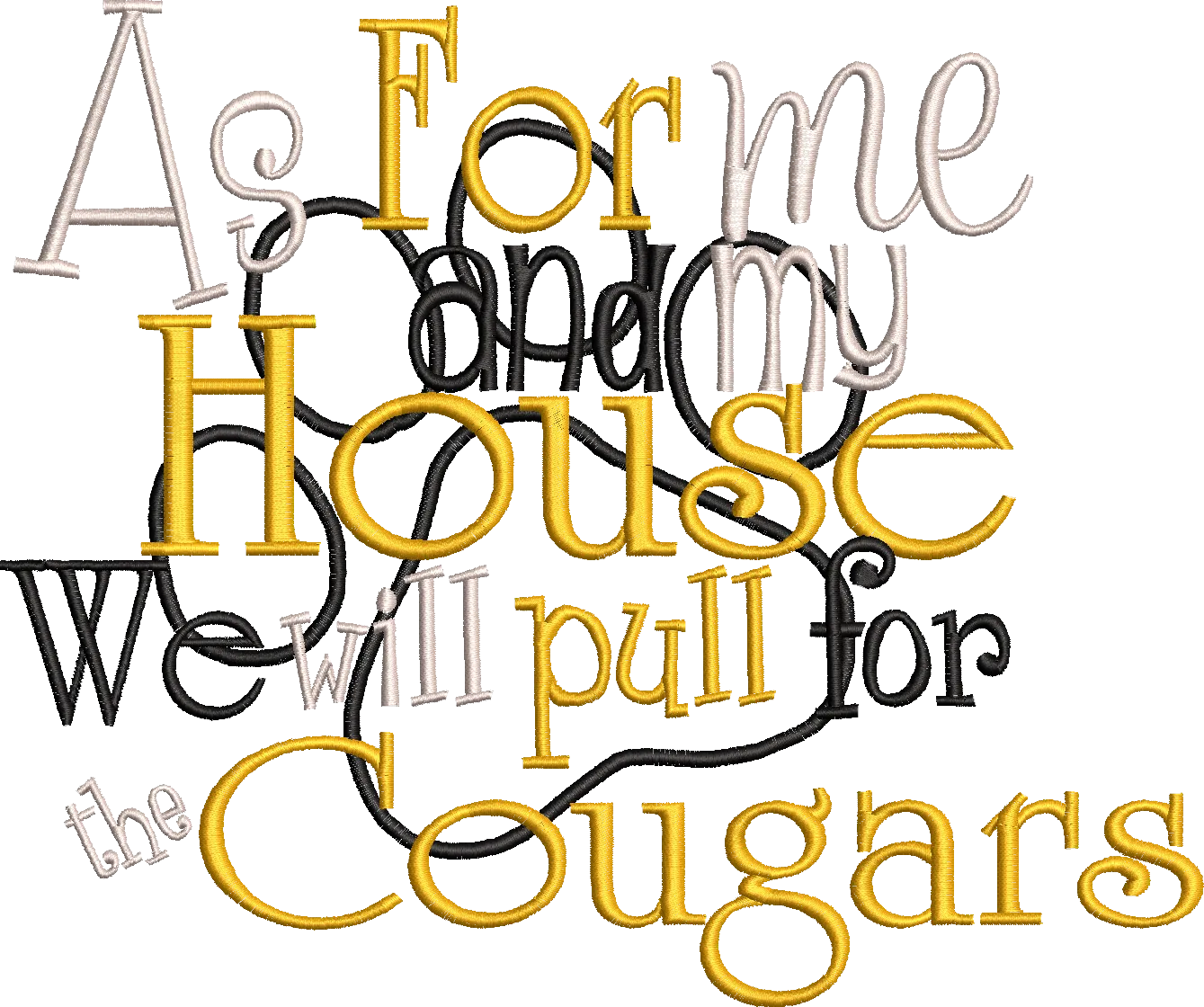 As for me and my house we will pull for the Cougars