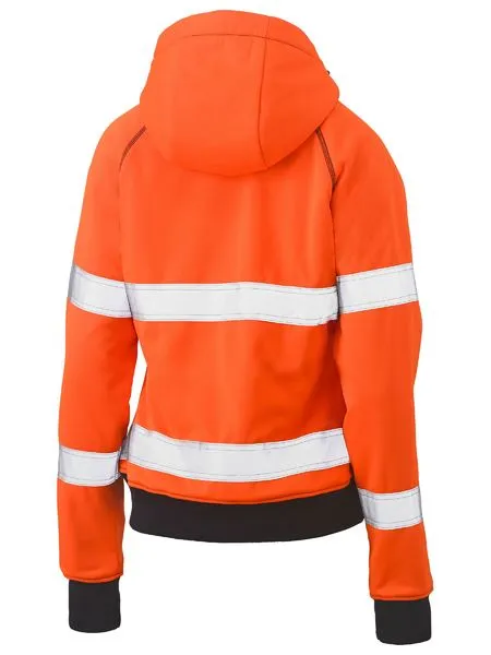 BISLEY BKL6819T Womens Taped Hi Vis Fleece Hoodie