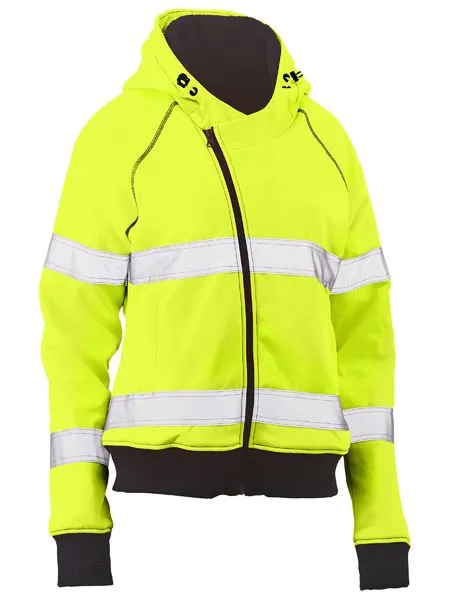 BISLEY BKL6819T Womens Taped Hi Vis Fleece Hoodie