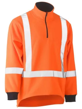 BISLEY X Taped Hi Vis Polar Fleece 1/4 Zip Jumper (BK6249XT)