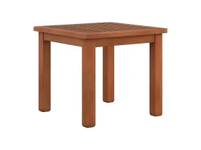 Brown Hardwood Outdoor Side Table