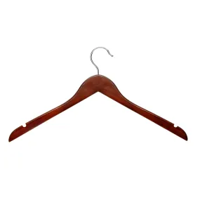 Cherry Finish Wood Shirt Hangers (20-Pack)