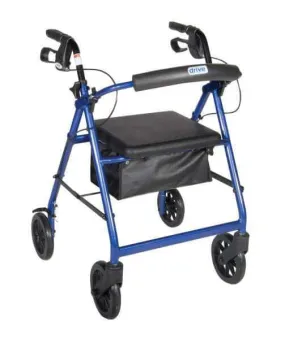 Drive Lightweight Aluminum Indoor/Outdoor Soft seat Rollator with large 7.5" wheels