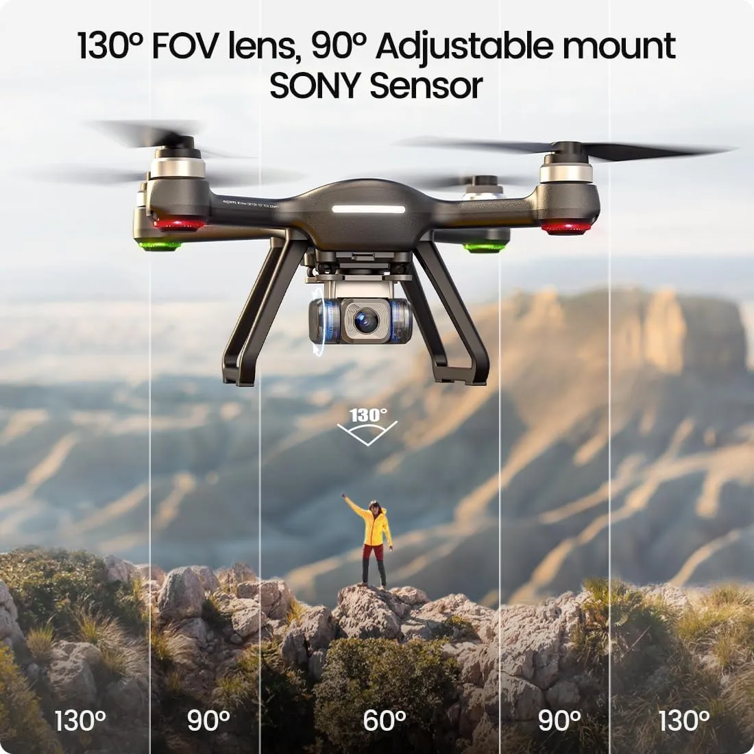 Drone with Camera for Adults 4K EIS, GPS RC Quadcopter FPV Drone with 5G WiFi Transmission, Brushless Motors, Auto Return, Follow Me, Carrying Case