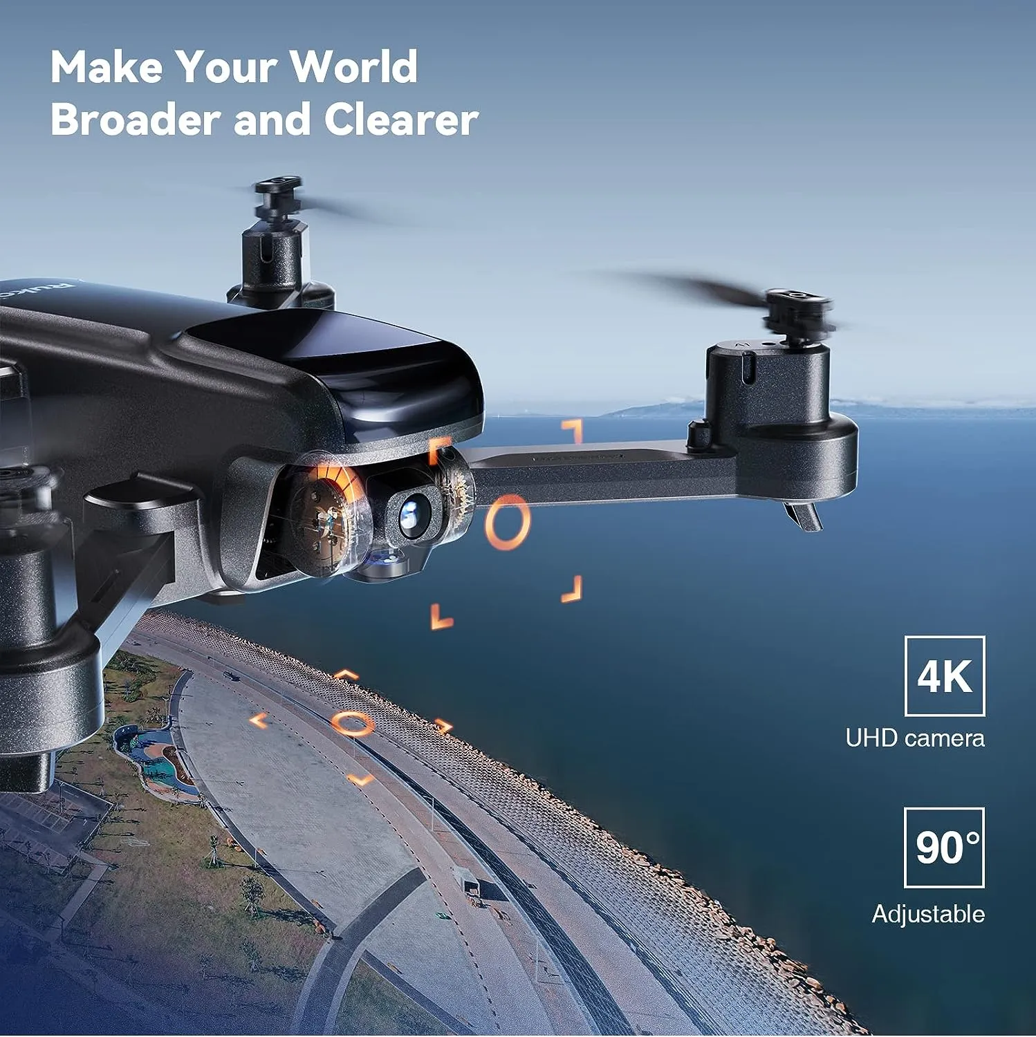 Drones with Camera for Adults 4k, Compliance with FAA Remote ID, 40 Mins Flight Time, Foldable with Live Video, Auto Return Home, Encircling Flight