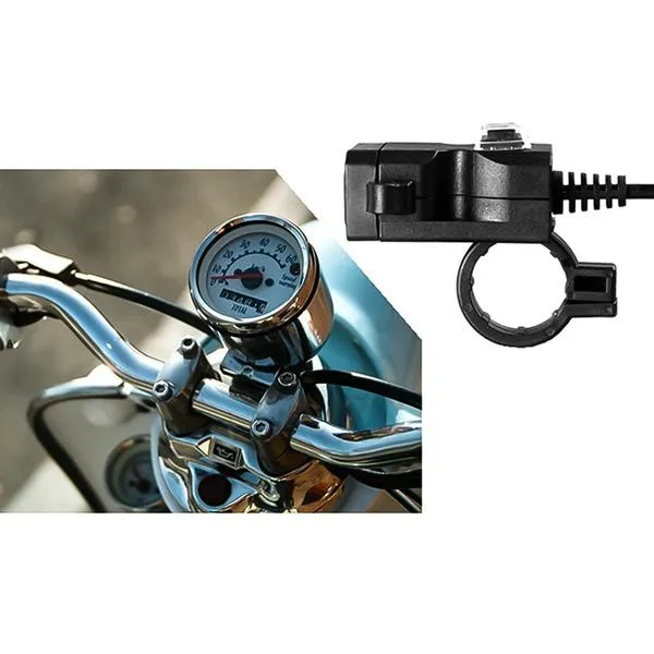 Dual USB Port 9-24V Waterproof Motorbike Motorcycle Handlebar Charger Adapter