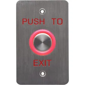 Dynalock 6610E 6600 Series Halo-Lighted Piezo Rex Push Button with "Push to Exit"