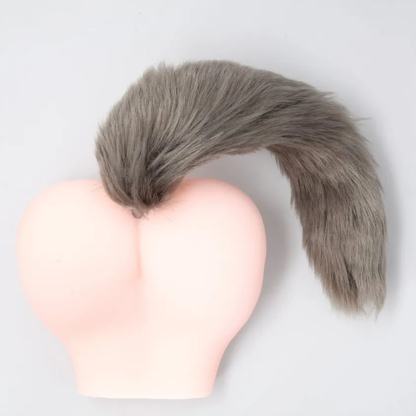 FAUX FOX TAIL GRAY