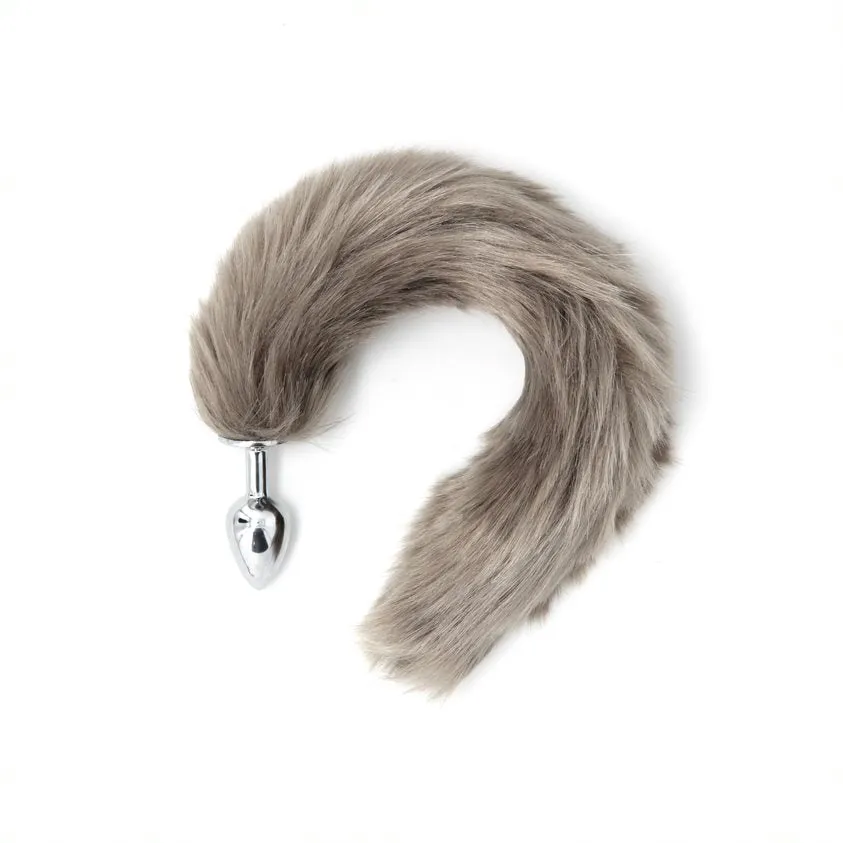 FAUX FOX TAIL GRAY