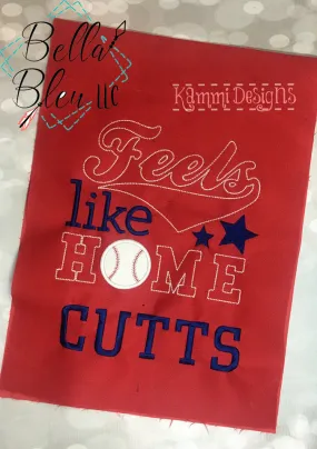 Feels like Home Baseball Machine Applique Embroidery Design