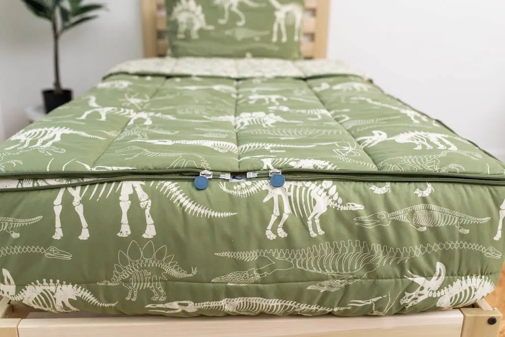 Fossils Zipper Bedding