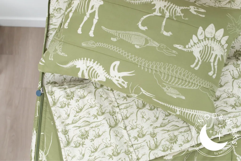 Fossils Zipper Bedding