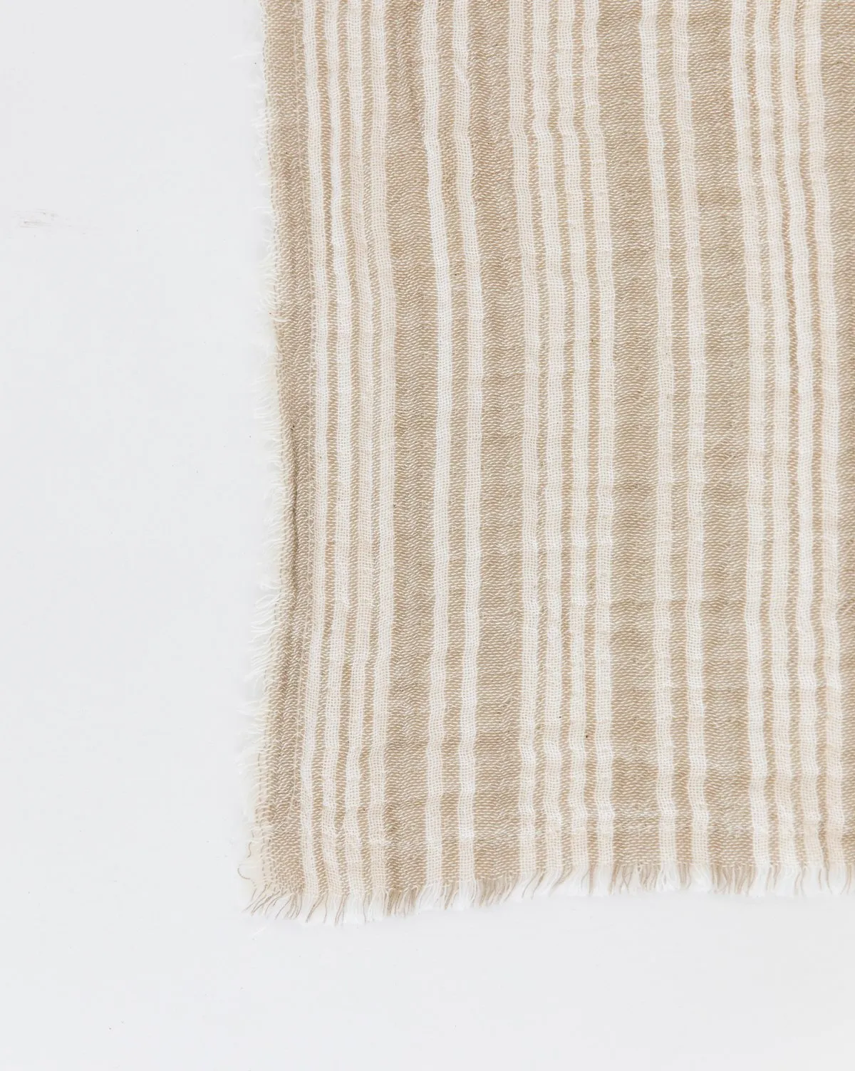 Fringed Taupe Cotton Napkins (Set of 4)