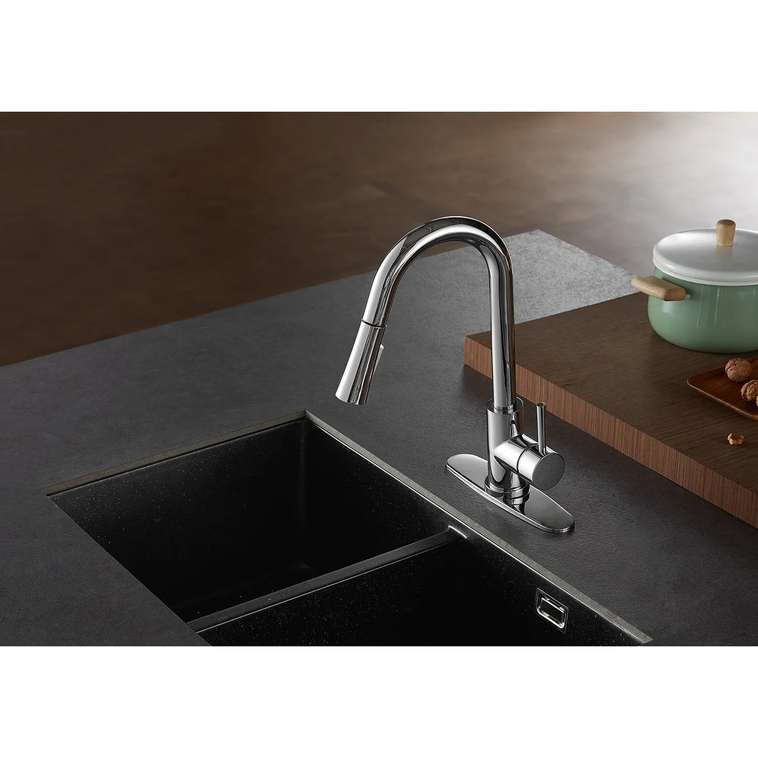 Gourmetier LS8628DL Concord Single-Handle Pull-Down Kitchen Faucet