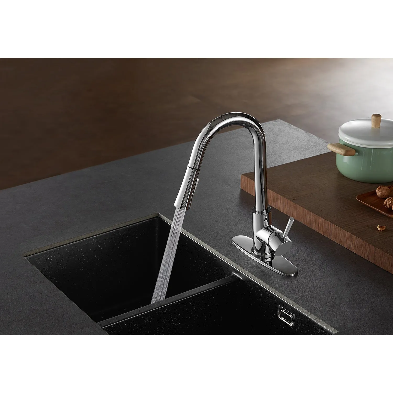 Gourmetier LS8628DL Concord Single-Handle Pull-Down Kitchen Faucet