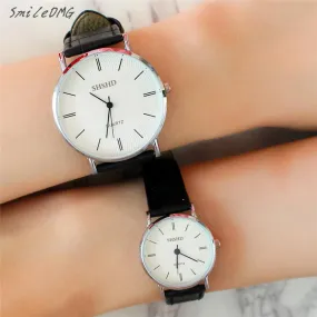 Hot Sale Lady Watch Leather Band Couple watches Analog Quartz Vogue Wrist Watch  New Fashion High Quality Free Shipping,Dec 14