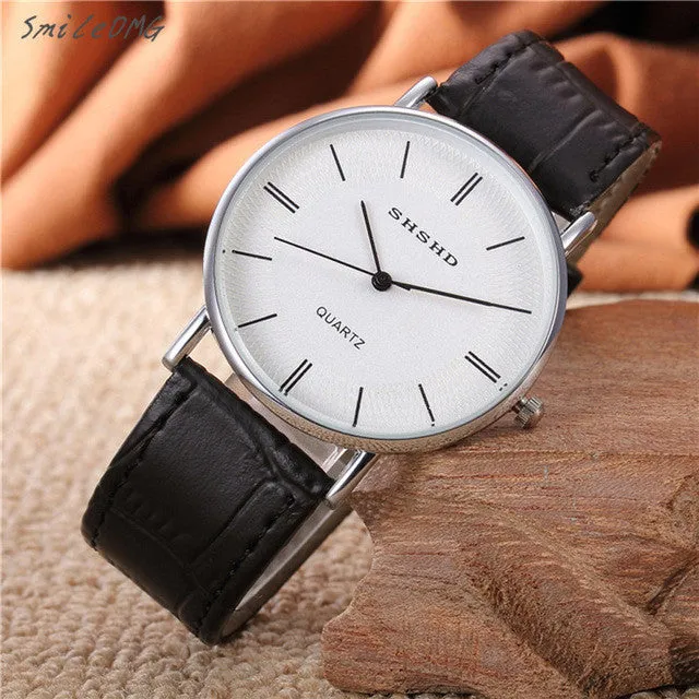 Hot Sale Lady Watch Leather Band Couple watches Analog Quartz Vogue Wrist Watch  New Fashion High Quality Free Shipping,Dec 14