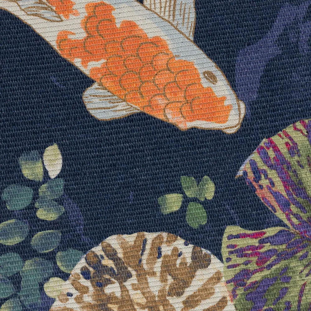 Koi Pond 120x170cm Outdoor Washable Rug Midnight