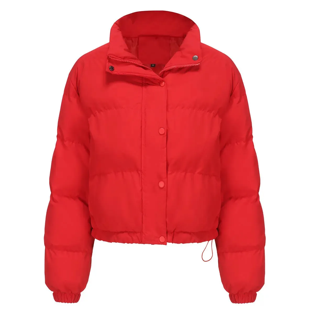 Long Sleeve High Collar Warm Cotton-padded Jacket