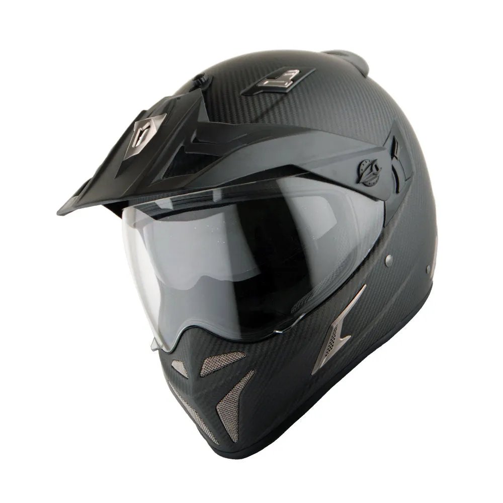 Martian Genuine Real Carbon Fiber Motorcycle Modular Flip up Full Face Helmet   Motorcycle Bluetooth Headset: HB-BXN-L9 Matt Carbon Black