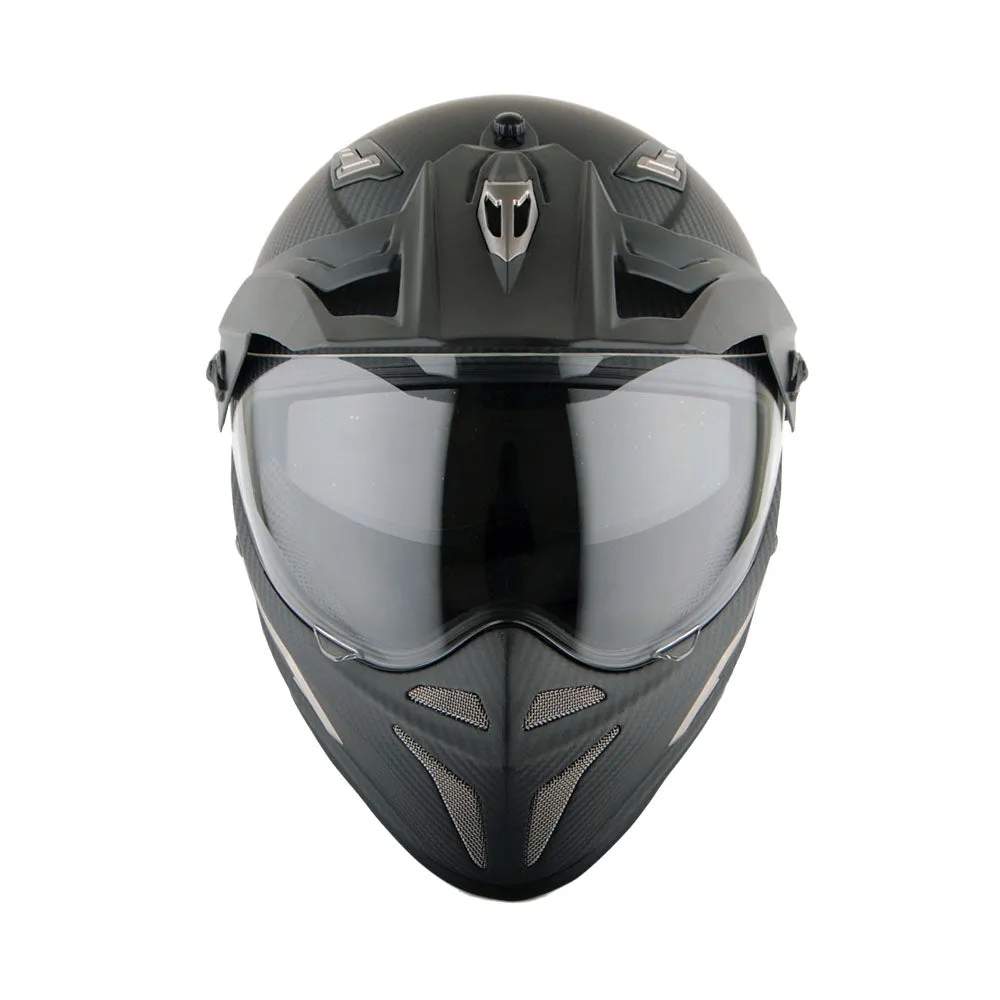 Martian Genuine Real Carbon Fiber Motorcycle Modular Flip up Full Face Helmet   Motorcycle Bluetooth Headset: HB-BXN-L9 Matt Carbon Black