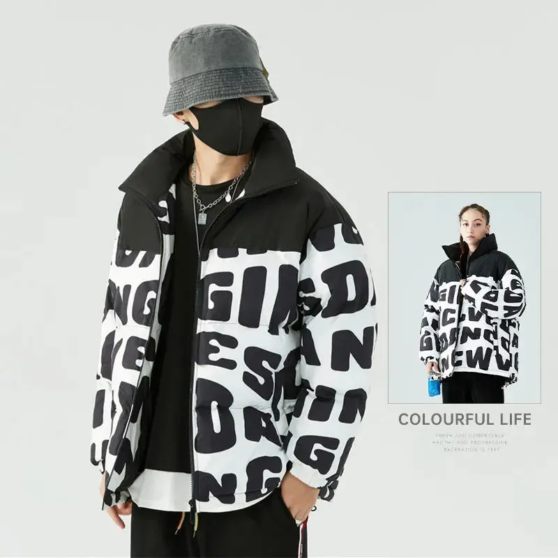 Men's Winter Cotton Dress Hooded Fake Two Warm Jackets