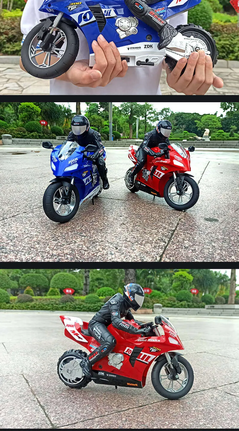 Mini HC-802 1:6 RC Self-Balancing Stunt Motorcycle - Electric Toy for Kids