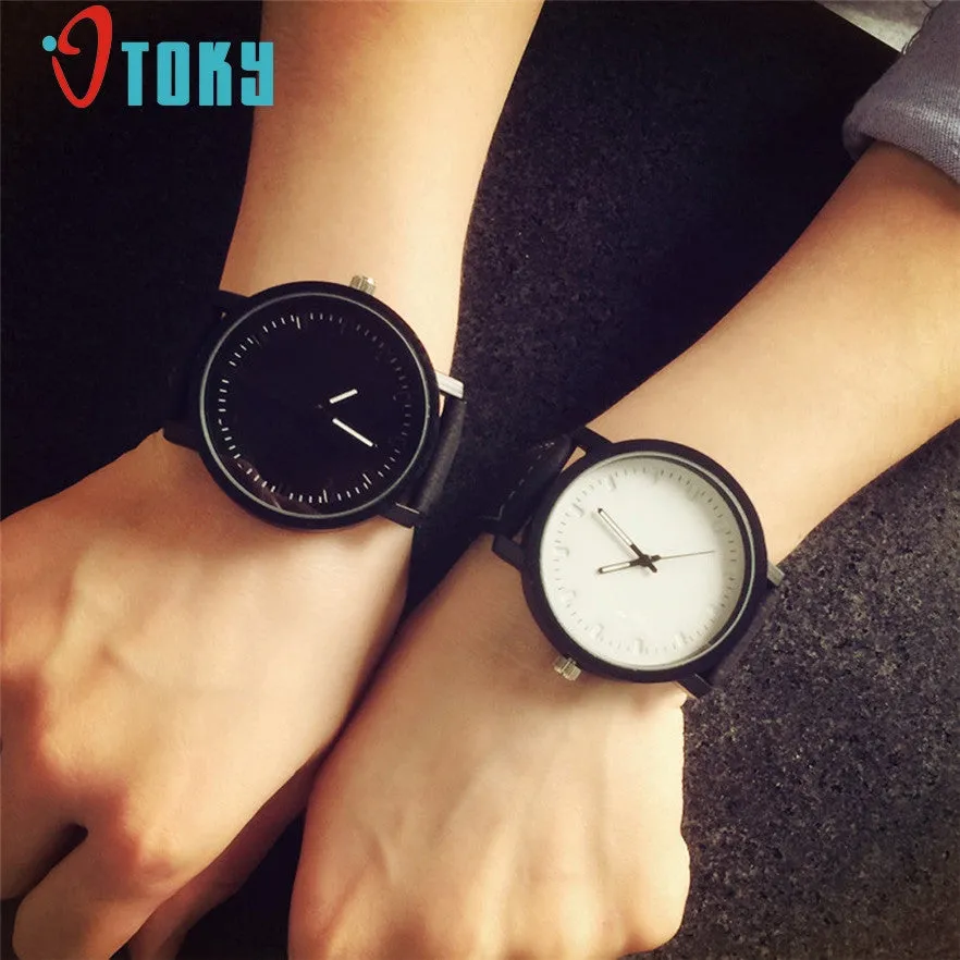 OTOKY Lovers Couple Watches Analog Quartz Watch For Men Women Leather Wrist watches relogio feminino #20 Gift 1 pcs