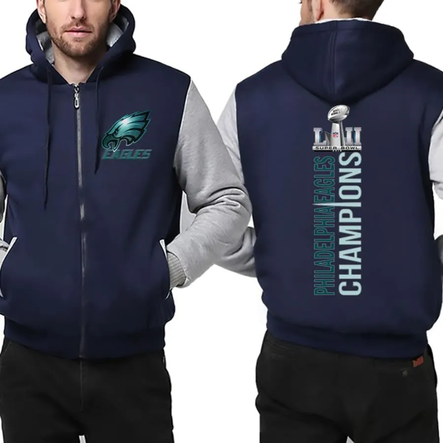 Philadelphia eagles Fans Jacket| eagles super bowl Fans Jacket Full-zip (4 Colors)