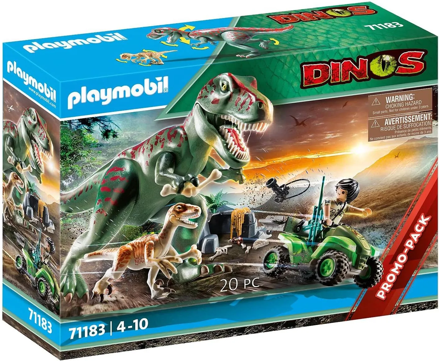 Playmobil Dinos T-Rex Attack with Raptor and Quad