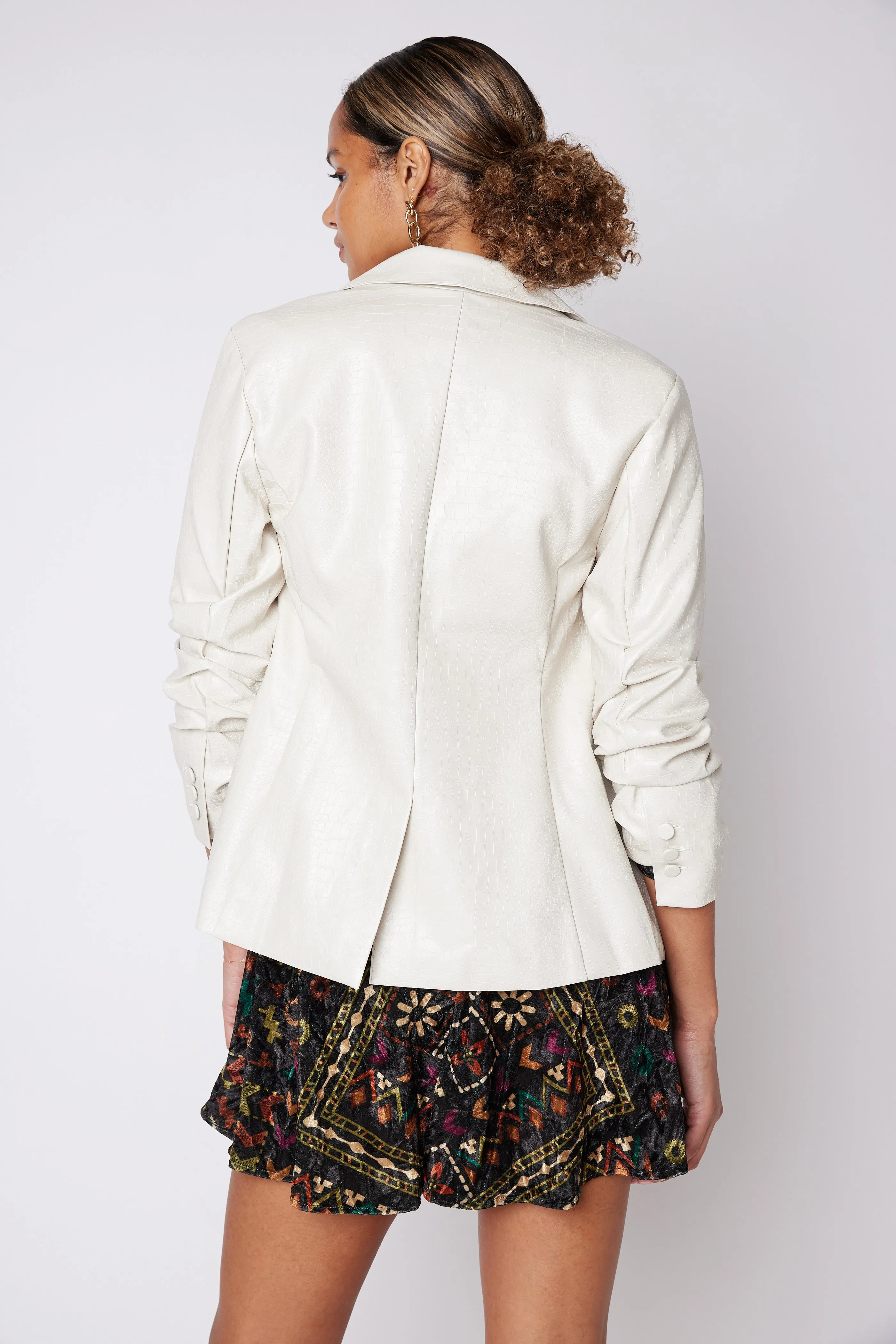 SALE - Gabriella Faux Leather Blazer