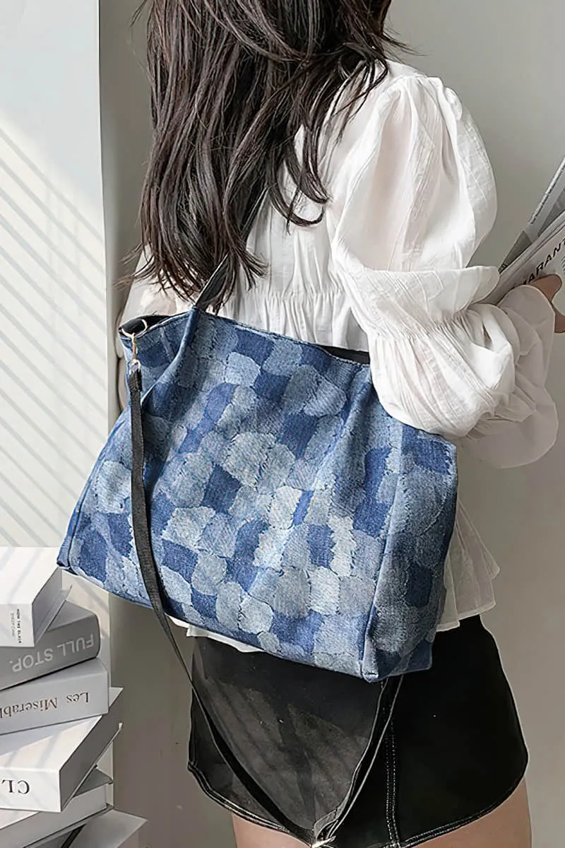 Simple casual denim bag