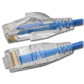 Slim Cat6 UTP Ethernet Patch Cord, 4' Blue