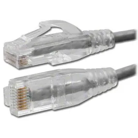 Slim Cat6 UTP Ethernet Patch Cord, 4' Gray