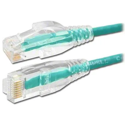 Slim Cat6 UTP Ethernet Patch Cord, 4' Green