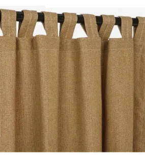 Sunbrella Outdoor Curtain With Tabs - Linen Sesame