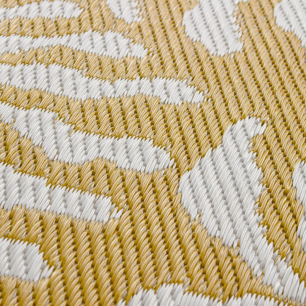 Tocorico 120x180cm Outdoor 100% Recycled Rug Mustard