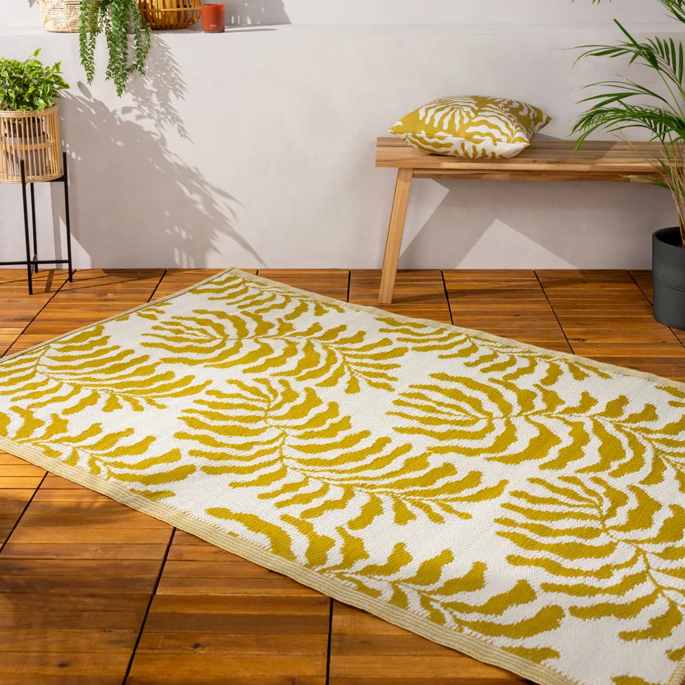 Tocorico 120x180cm Outdoor 100% Recycled Rug Mustard