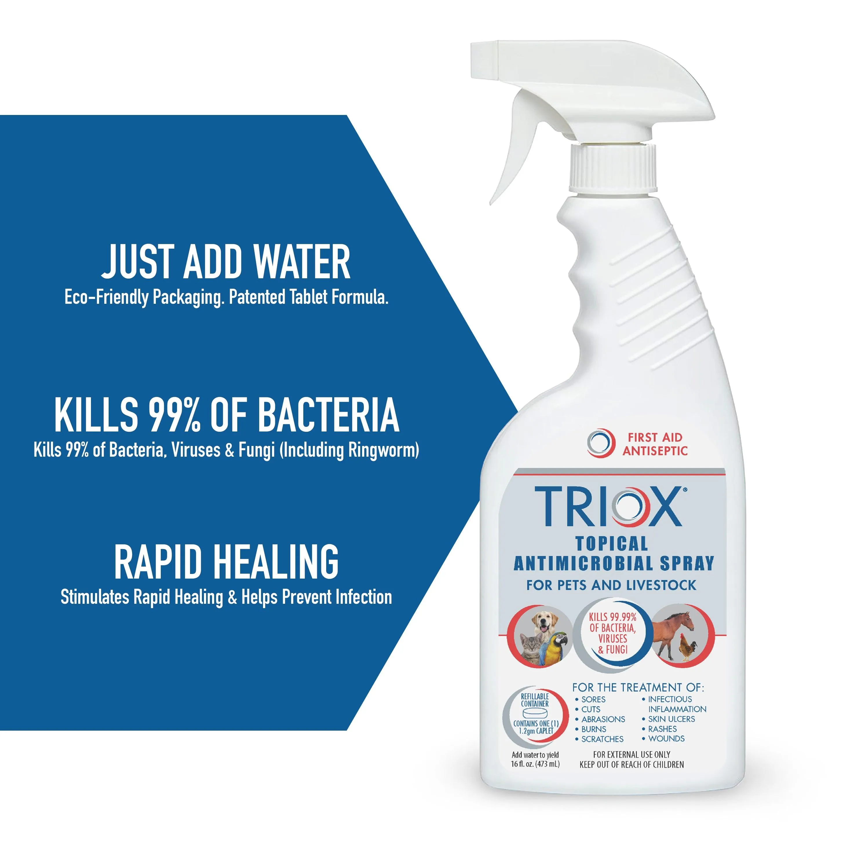 TrioX® - Topical Antimicrobial Spray For Pets & Livestock