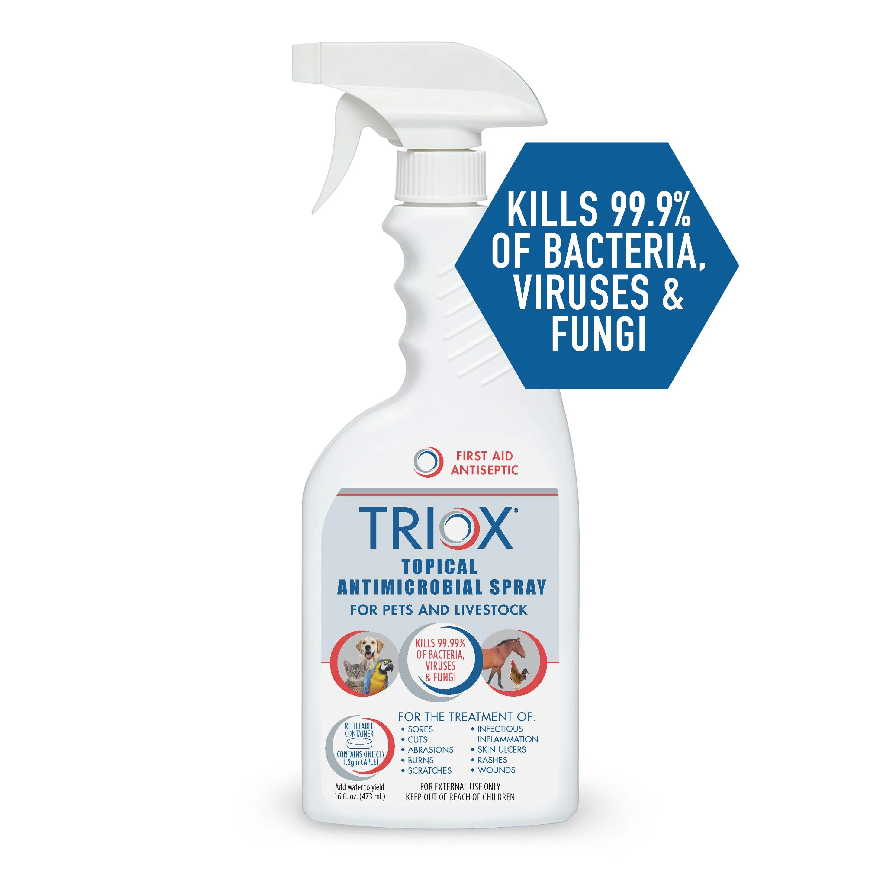 TrioX® - Topical Antimicrobial Spray For Pets & Livestock