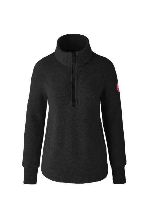 Womens Severn ½ Zip Sweater - Black