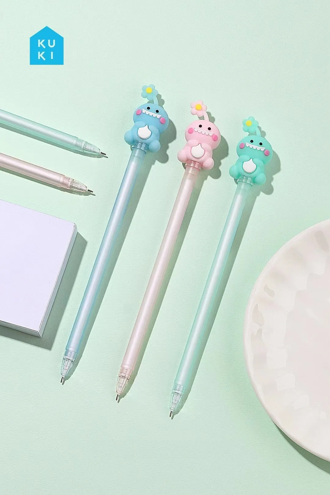 X 22438 LUCKY FLOWER DINOSAUR GEL PEN-DISCONTINUED