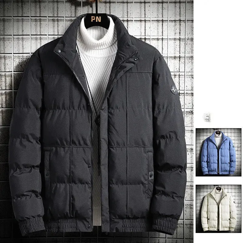 Zipper Thickening Warm Winter Leisure Stand-up Collar Cotton-padded Jacket